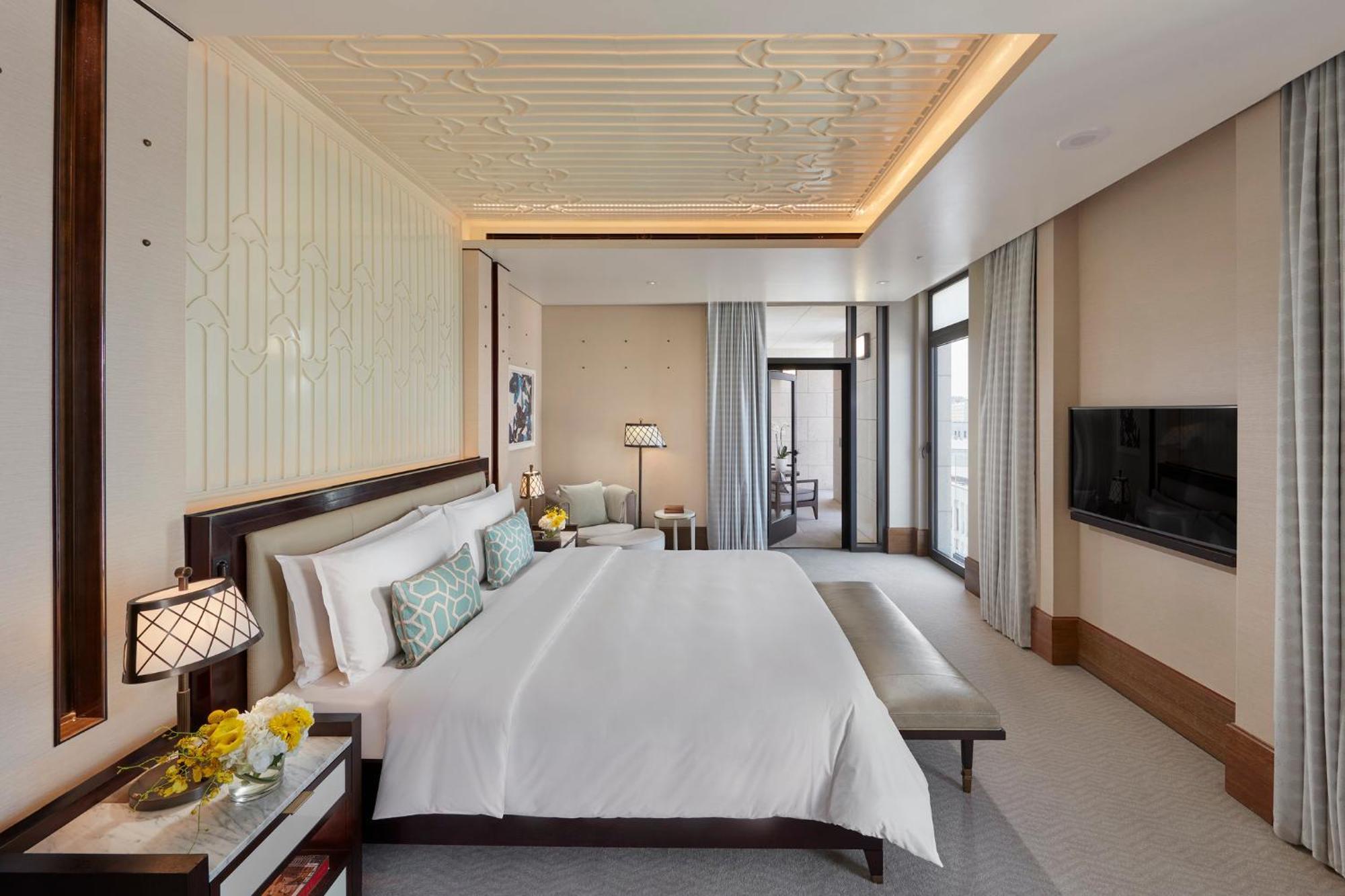 Hotel Mandarin Oriental, Dauhá Exteriér fotografie A bedroom at the hotel