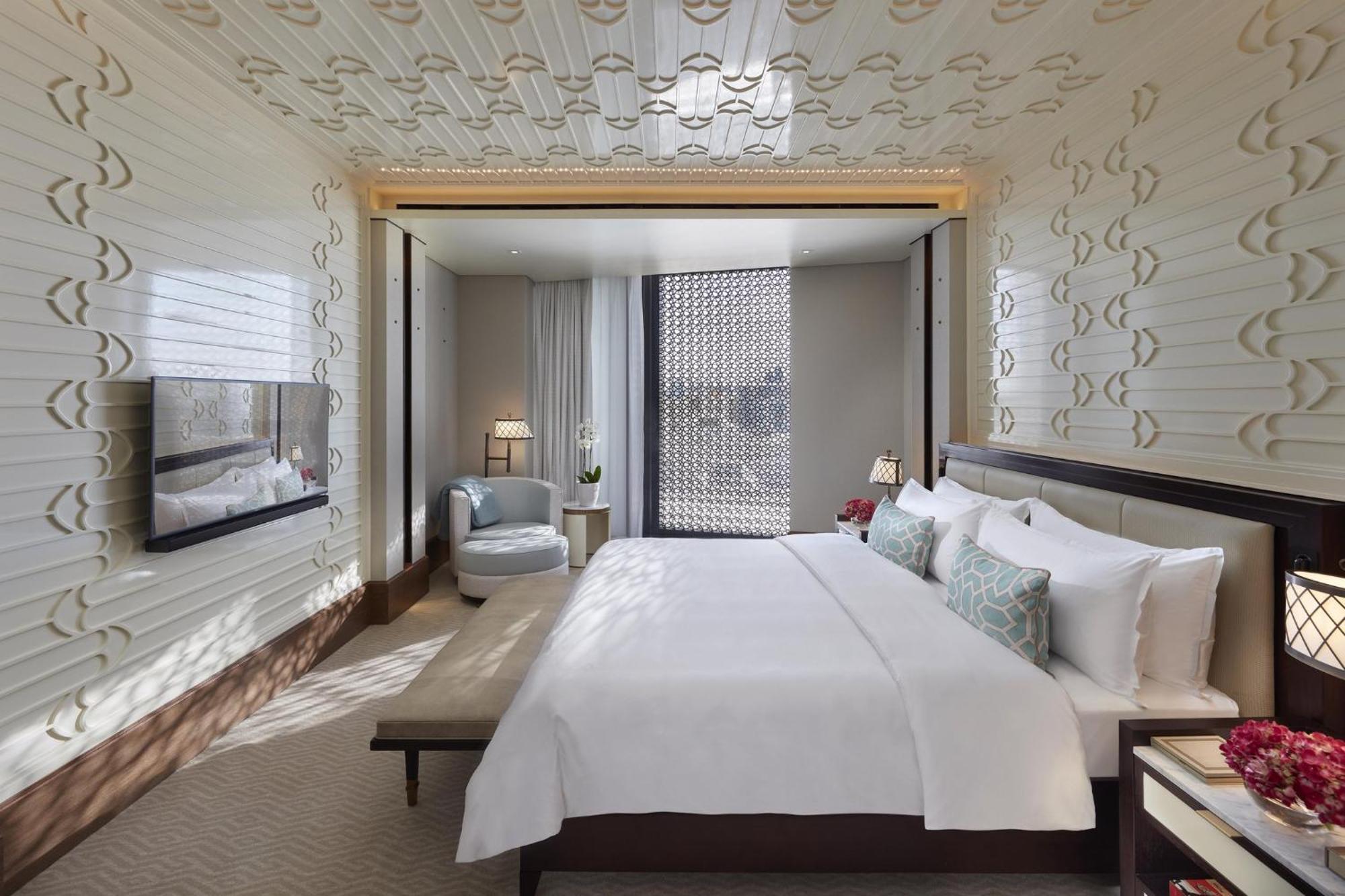 Hotel Mandarin Oriental, Dauhá Exteriér fotografie A bedroom at the hotel