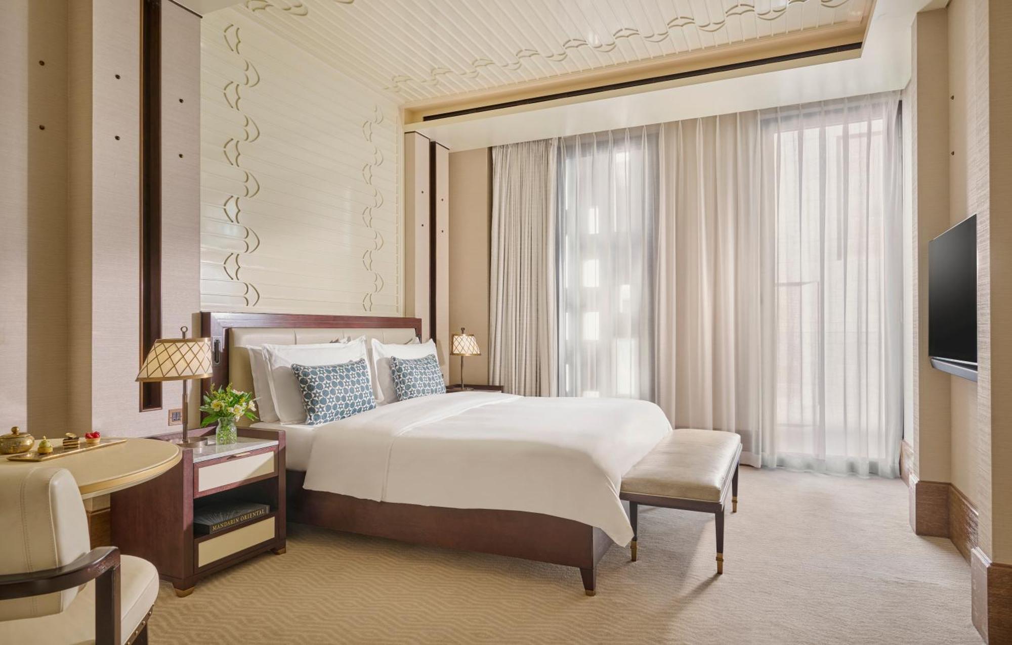 Hotel Mandarin Oriental, Dauhá Exteriér fotografie A bedroom at the hotel