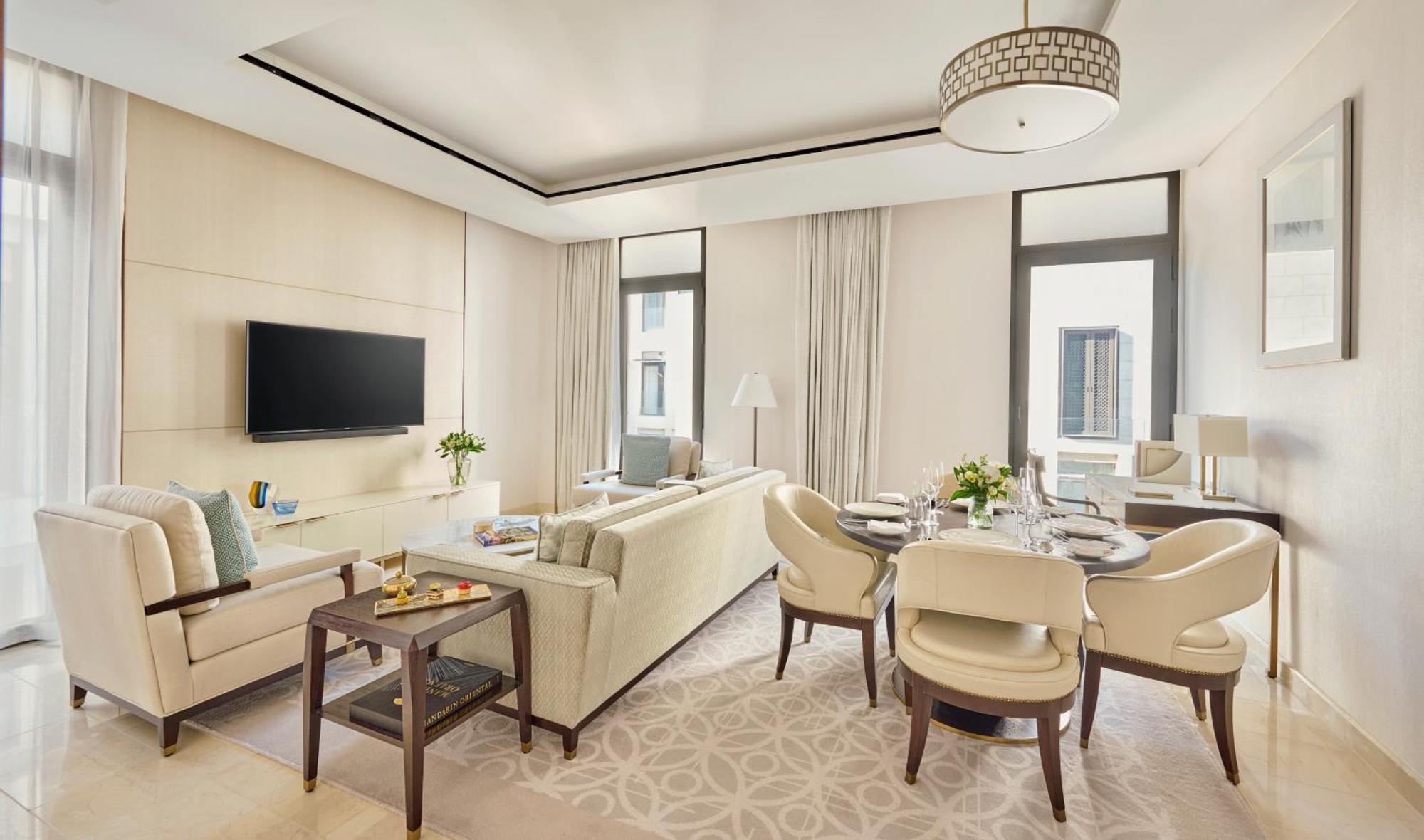 Hotel Mandarin Oriental, Dauhá Exteriér fotografie A suite at the hotel